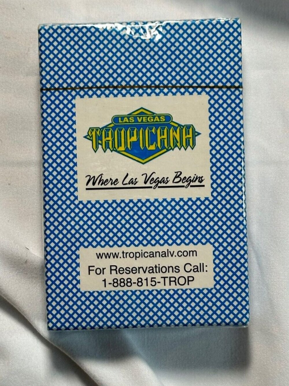 Tropicana Las Vegas Vintage Branded Playing Cards Sealed Deck Souvenir Blue